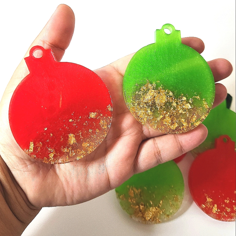 Custom Made Set of 6 Christmas Ornaments/Baubles